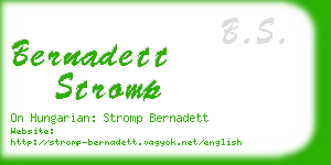 bernadett stromp business card